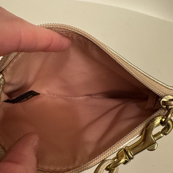 Coach Metallic Gold Wristlet - Picture 7 of 10